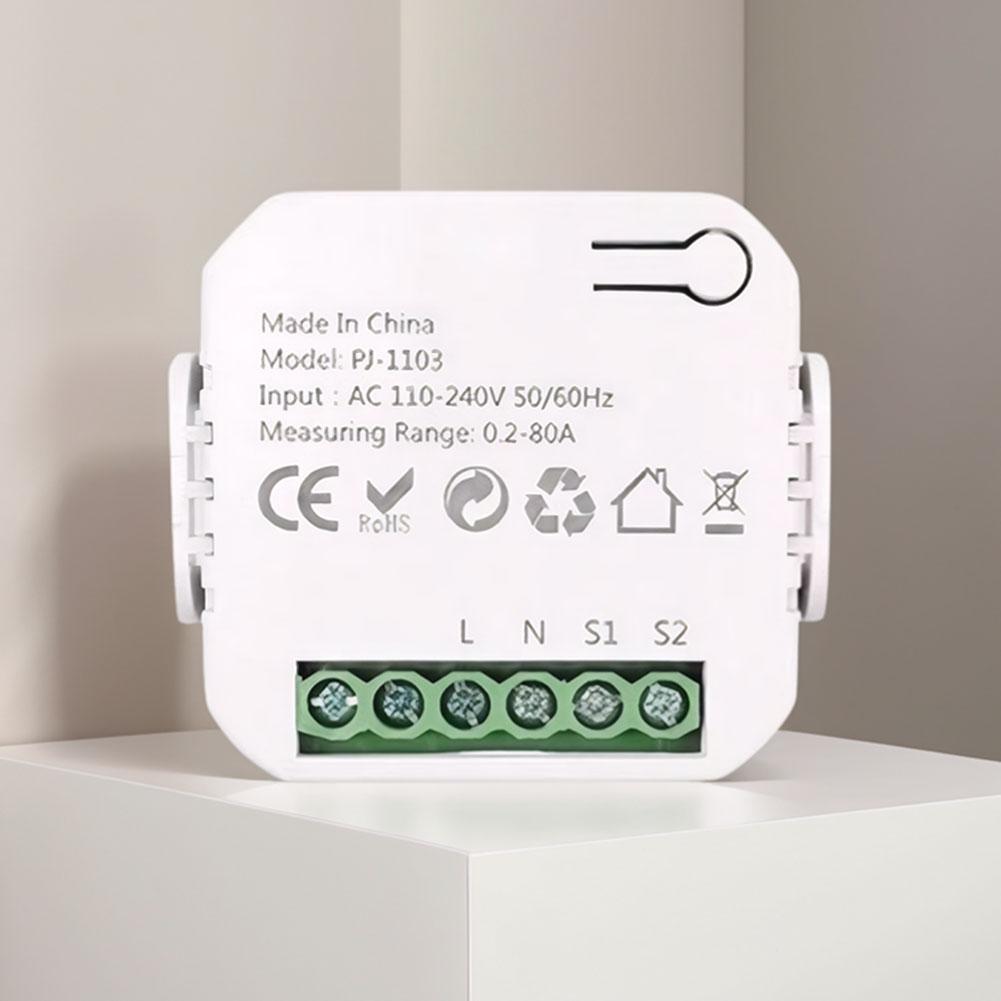 Tuya Smart Life WiFi Digital Energy Meter App Real-time Monitor Power Consumption 100V-240V 50/60Hz 80A with CT Clamp Sensor
