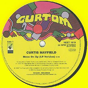 12inch Record CURTIS MAYFIELD  Move On Up NEET1019 CURTOM 2000 UK SoulFunk Used