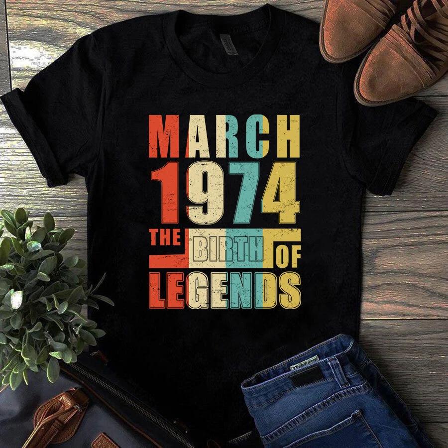 Men s and Women s T-shirts March 1974 The Birth L