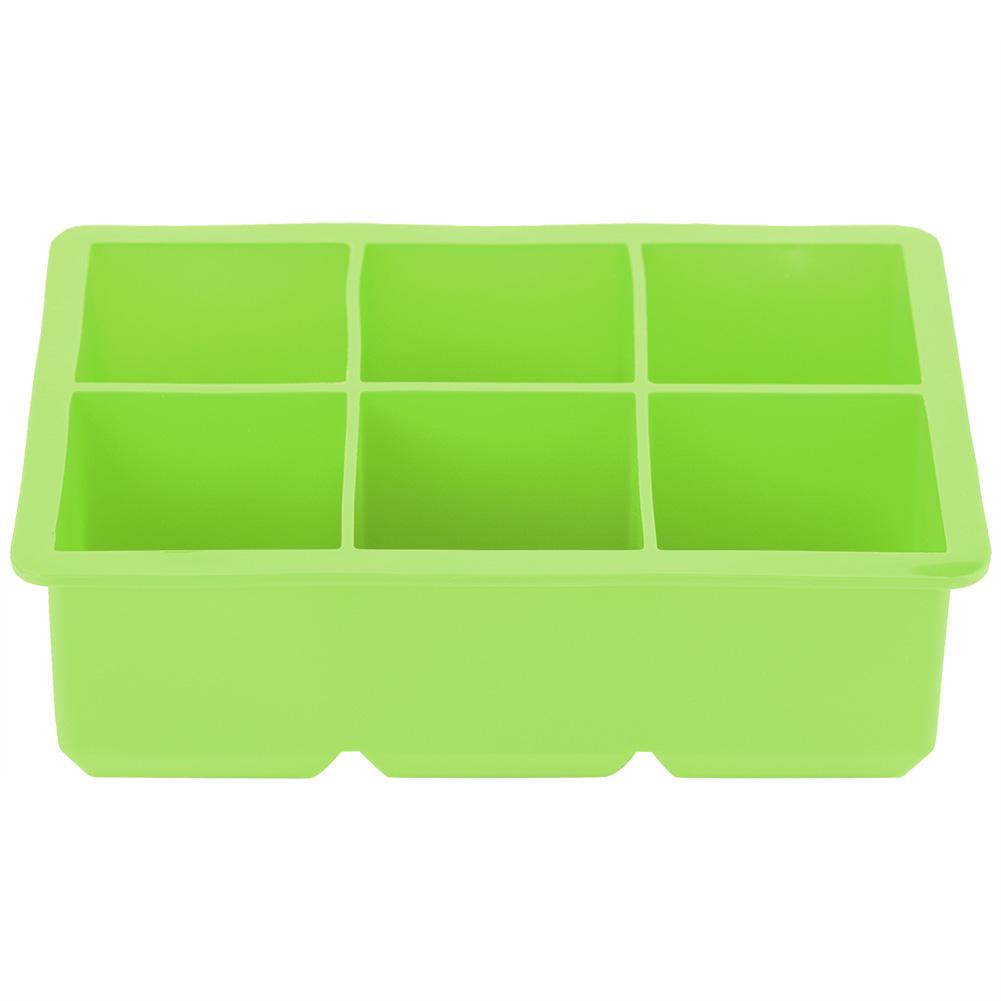Silicone Ice Cube Maker 6 Cavities Chocolate Candy Tray Mold Kitchen Cooking Tools Green