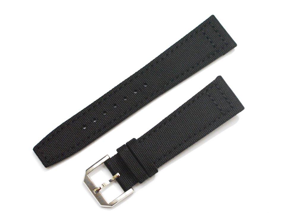 

King Watch Parts Совместимый с IWC Pilot Watch Top Gun Ремешок IW501901 IW379901 Кожа теленка Сетка Черный мм [Импорт Оригинал] 22/18