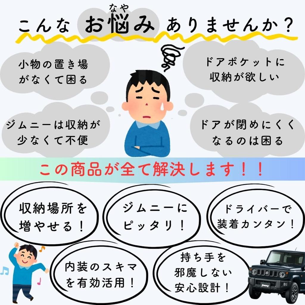 Door Storage Parts Series Wheel for Jimny Interior WELL-SAFE+ (Pocket Tray/Steering Cover) JB64/JB74 (Custom Accessories) [Used]