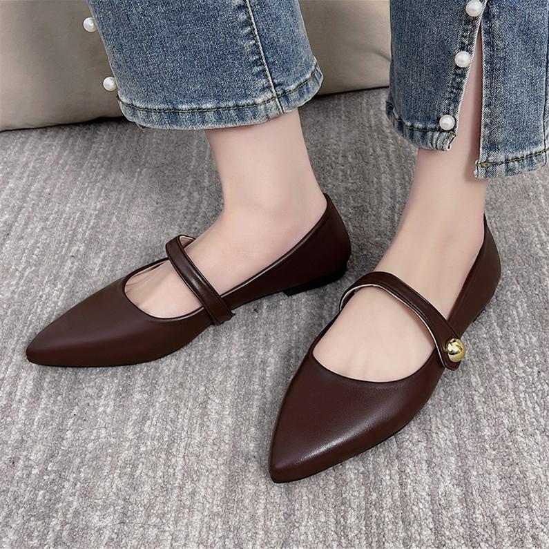 Single shoes women's new spring temperament flat shoes soft sole shallow mouth fashion women's shoes 2026