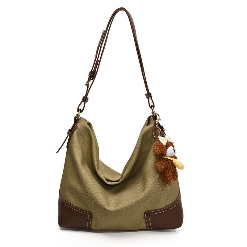 

Retro large-capacity matte tote bag women s 2025 new casual shoulder bag popular commuter messenger bag no pendant