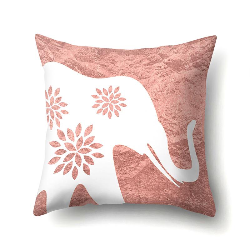 Polyester Pillow Case Automobile Decoration Home Printed Pillow Case Automobile Sofa Simple Waist Cushion Cover