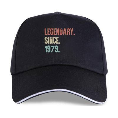 Gorra nueva sombrero Retro Vintage 40 Cumpleaños Legendario Desde 1979 Unisex Novedad Algodón Purificado Gorra de Béisbol Negro