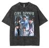 Funny Girl Dinner Caleb Graphic Tee Shirt Love and Deepspace Novelty Cotton T Shirts Fashion High Quality Vintage Washed T-Shirt