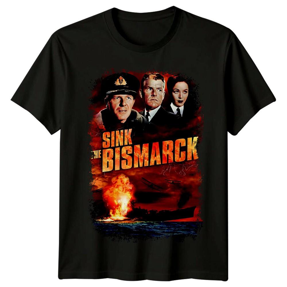 

Sink the Bismarck! (1960) Movie Poster Inspired T-Shirt Retro 80s Tee 4XL