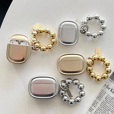 Husă galvanizată de lux pentru AirPods Pro 2 1 Husă pentru căști Placare la modă Brățară curea pentru încheietura mâinii, argintiu, aur, pentru AirPods 3 Shell