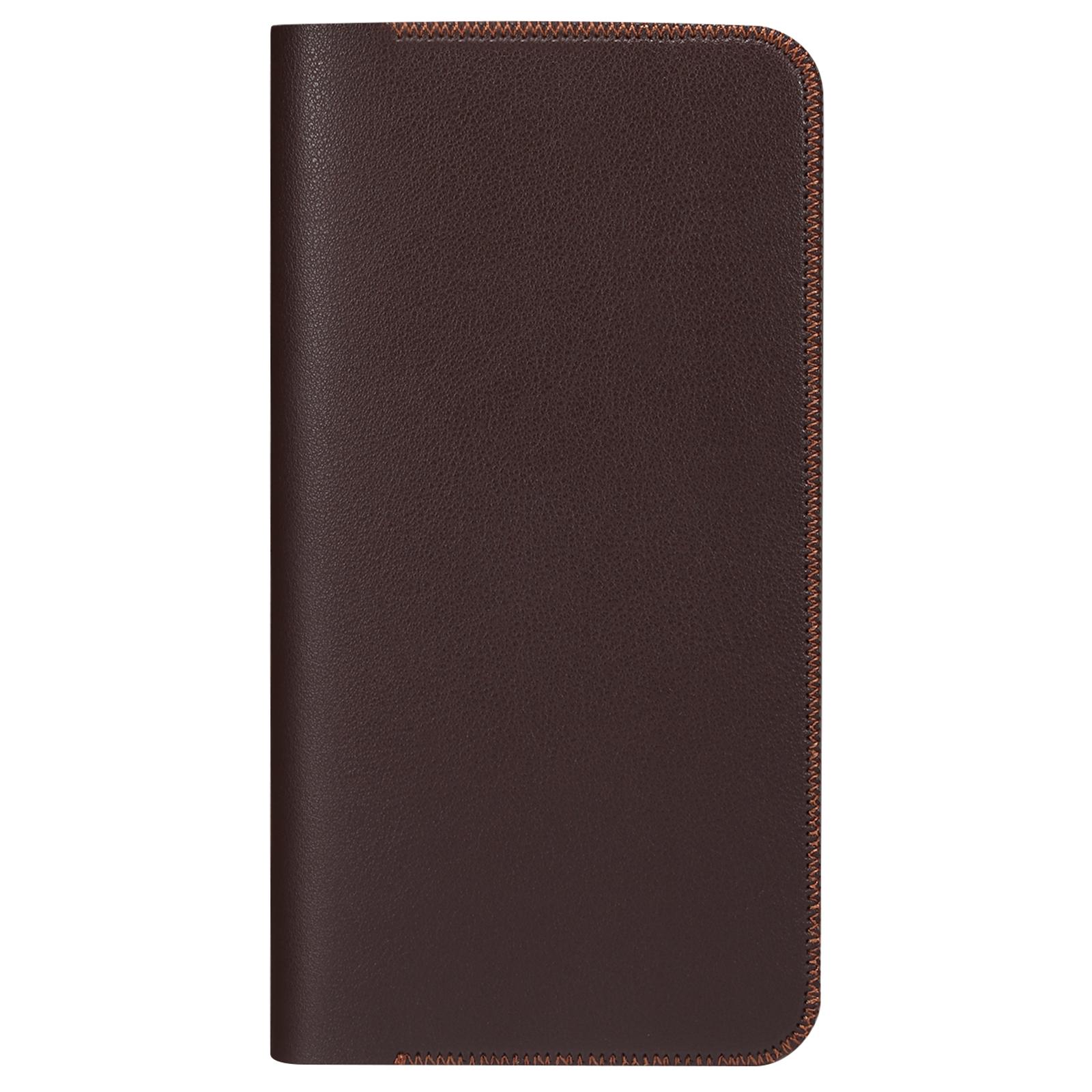 

Clutch Bag for Dual 6.7 -6.9 Phone Nappa Texture Microfiber Leather Cash Cards Holder Long Slim Coin Purse Wallet,Size: XL Brown