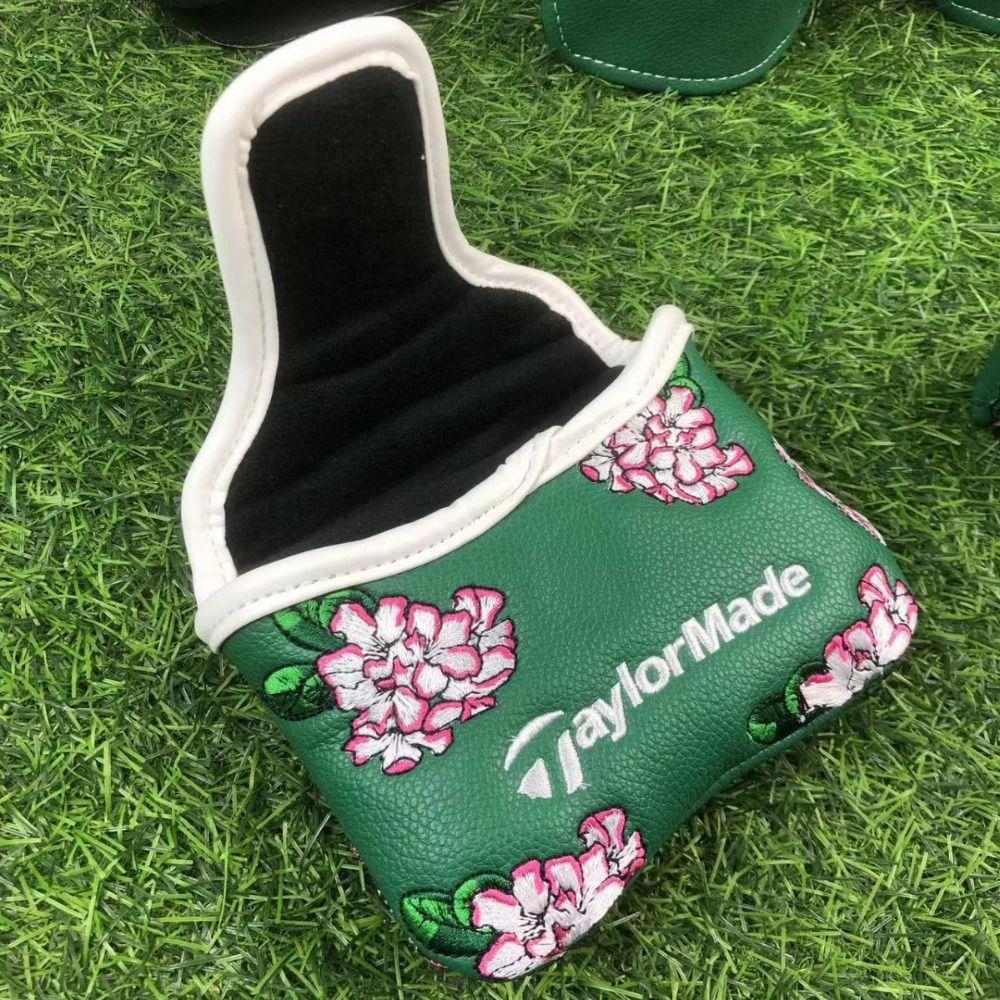 Green/White Golf Club Head Cover PU Golf Push Rod Sleeve Practical Golf Wood Cover  Golf Course