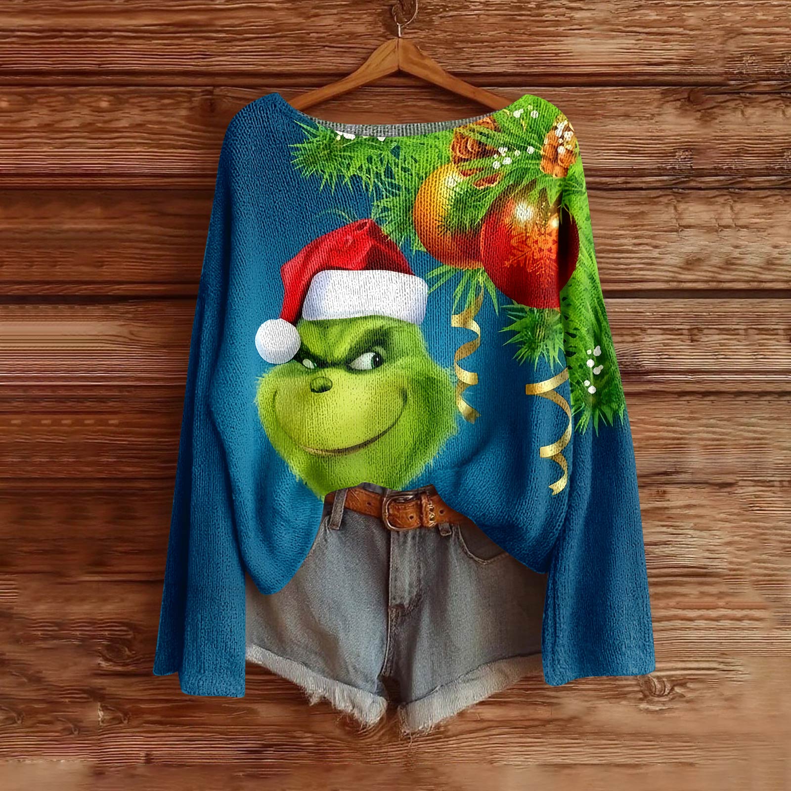 

Женская мода с длинным рукавом, рождественский принт «Снеговик-снежинка», куртка, кардиган S