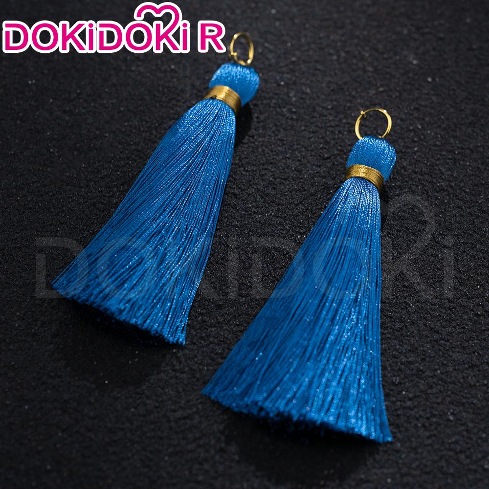 Zanka Pruik Anime Gachiakuta Cosplay DokiDoki Mannen 38cm Halloween Haar Zanka Cosplay Oorbellen Gratis Pruikkap One Size blue