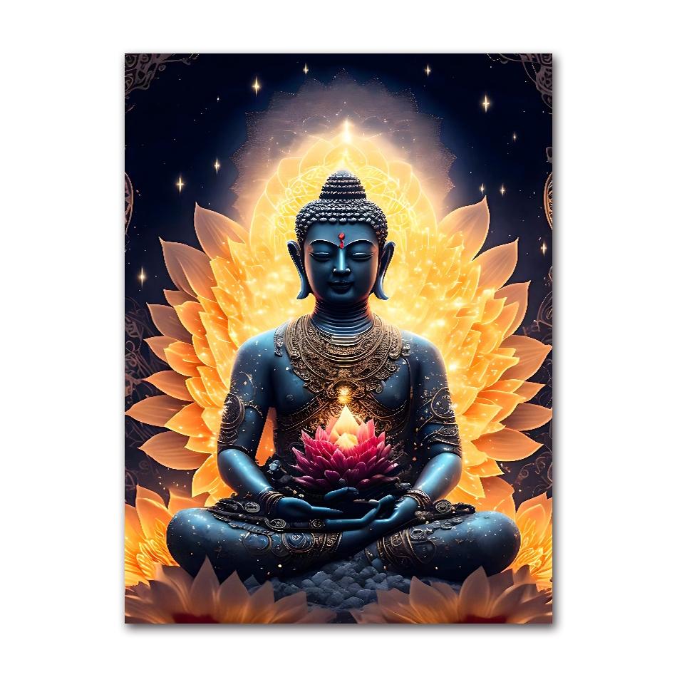 HD Canvas Buddha Oil Paintings Statue, Wall Art, Photos for Living Room, Modern Home Decor, Hot Sale, God Zen Buddha