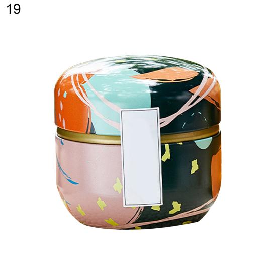 Tea Holding Jar Wide Application Bright-colored Multicolor Attractive Sturdy Anti-cracking Chocolate Can for Home