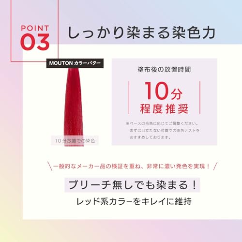 Neo Color Butter Red Color Treatment by MOUTON, 250g, Hair Color Care, Real Red [Bleach Care & Hair Repair]