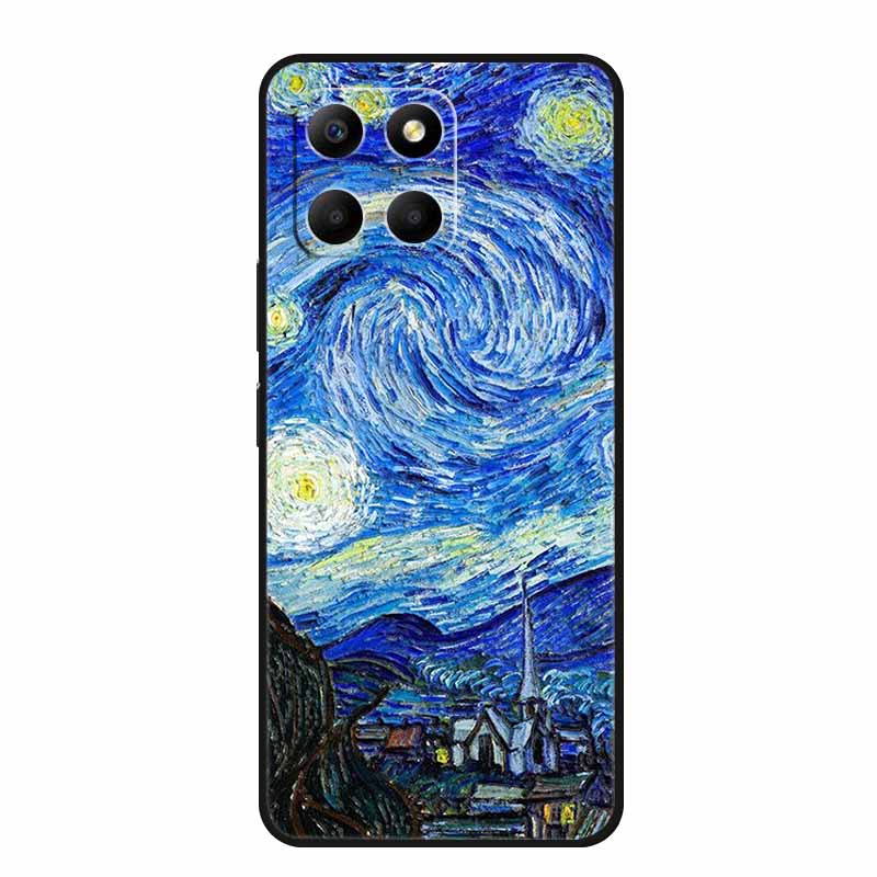 3D Emboss Case For Honor 200 Smart X6c X6b X8c X8b X7c X5b Plus Play 9A Phone Case X 6c 9 A Coque Black Silicone Soft Back Cover