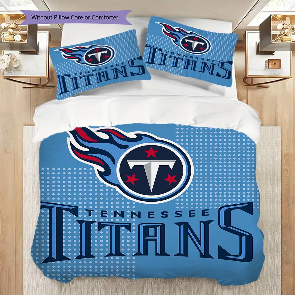 Set Copripiumino Trapuntato con Fantasia Tennessee Titans Federa Decorazione per la Casa Regalo di Compleanno (1 * copripiumino + 2 * federa, senza nucleo)