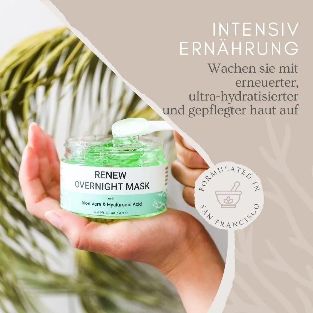 German DoubleTree RENEW Night Mask Face Contains Aloe Vera and Hyaluronic Acid
