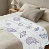 Lightweight Flannel Throw Blanket | Ocean Themed, Shell & Starfish Design - Soft Warm Cozy for Home Decor, Leisure, Christmas & Halloween