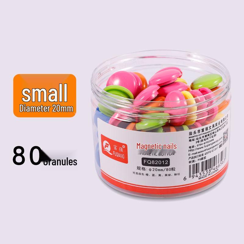 Smiley Face Magnetic Buttons: Colorful, Strong Magnets for Whiteboards & Chalkboards