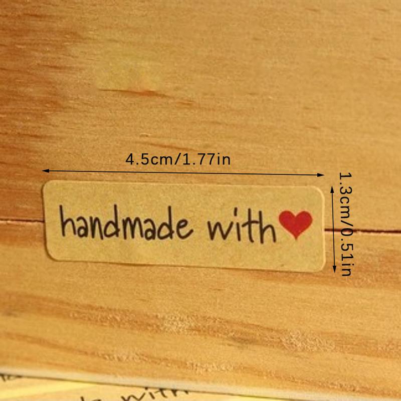 120PCS DIY Kraft Sealing Stickers Paper Crafts Hand Made Label Packaging Sticker