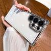 Luxury Plating Shockproof Clear Case for Samsung Galaxy S24 Ultra S25 FE Edge S23 S22 S21 S20 + Hard Acrylic Hybrid Bumper Cover