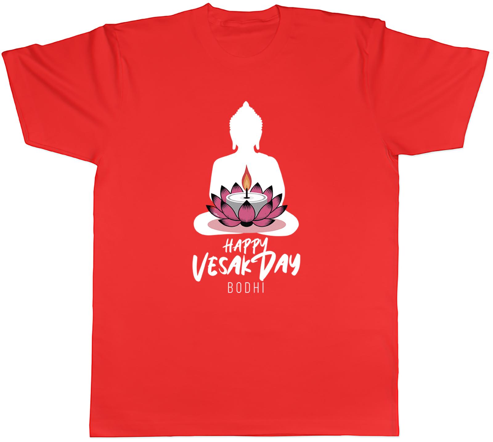 Personalised Happy Vesak Day Buddhism Lotus Unisexs TShirt Tee Gift Top S