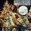 1pc Vintage Phoenix & Peony Floral Print Throw Blanket, 60x80 Inch, Soft Fabric, Single-Sided Design, All-Season Cozy Sofa