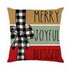 Santa Claus Print Pillow Cover Linen Home Living Room Sofa Cushion Cover Pillow Cover