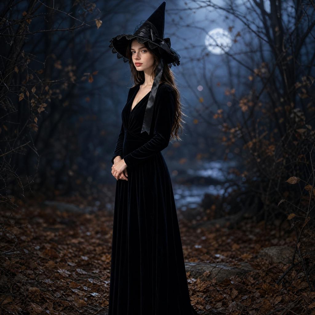 Halloween Witch Hat with Ruffled Design for Costume Party