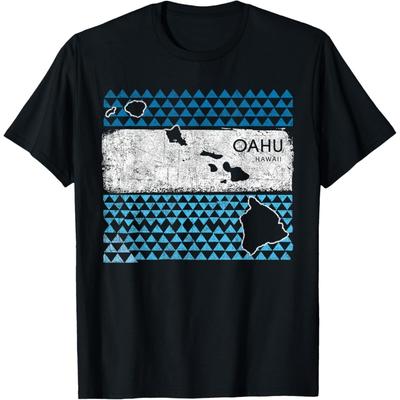 Retro Hawaiian Island Oahu Hawaii Volcano Vacation Souvenir T-Shirt