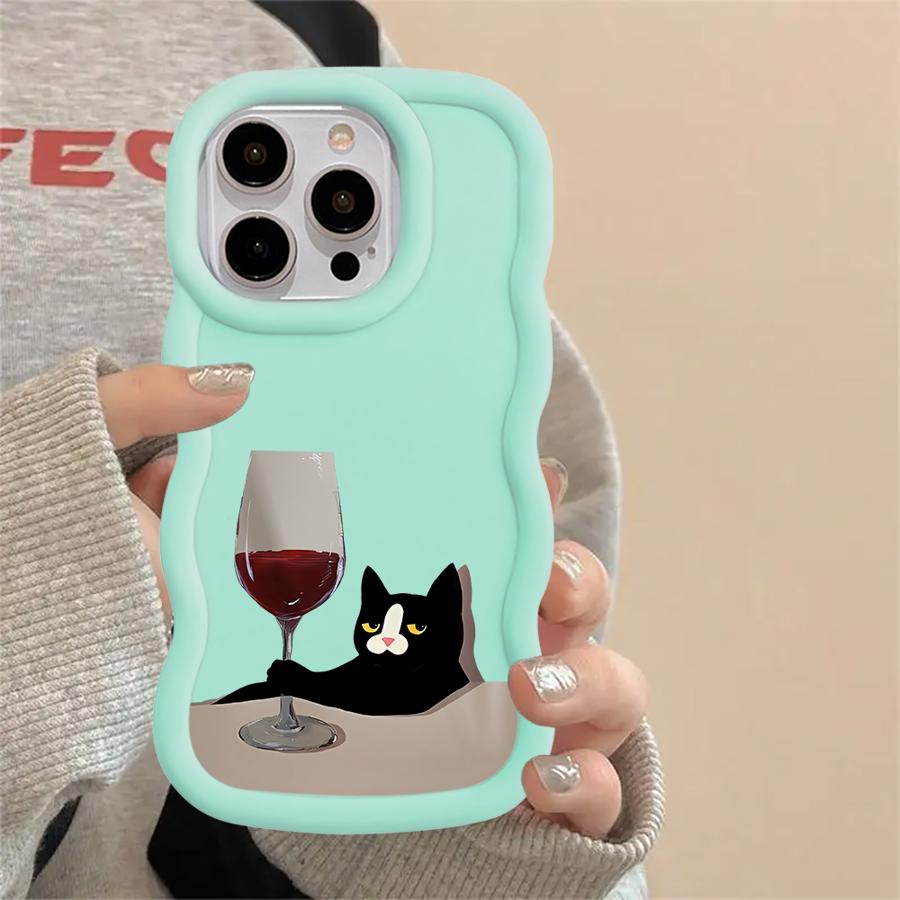 Cute Cat Case for iPhone 18 12 14 XR 17 Air 16 Pro Max 8 11 13 15 Plus Soft Phone Cover