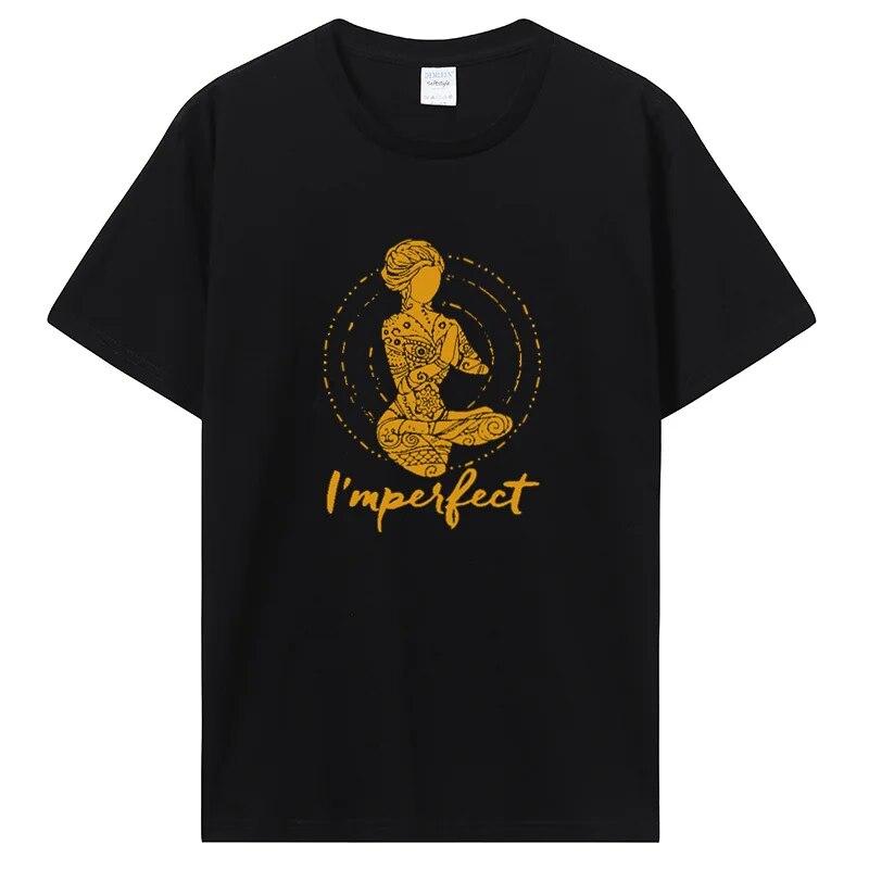 T-Shirt mit Aufdruck „I'm Perfect Yoga Girl“ aus Baumwolle, Unisex, Sommer, Damen, T-Shirt, Hip-Hop, T-Shirt, Tops, Harajuku, Streetwear, lustige T-Shirts
