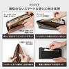 [HIRAMEKI.] Genuine Leather Wallet for Men and Women, L-Zip Long Wallet, Morris Classic, Slim, William Morris Art (Black)