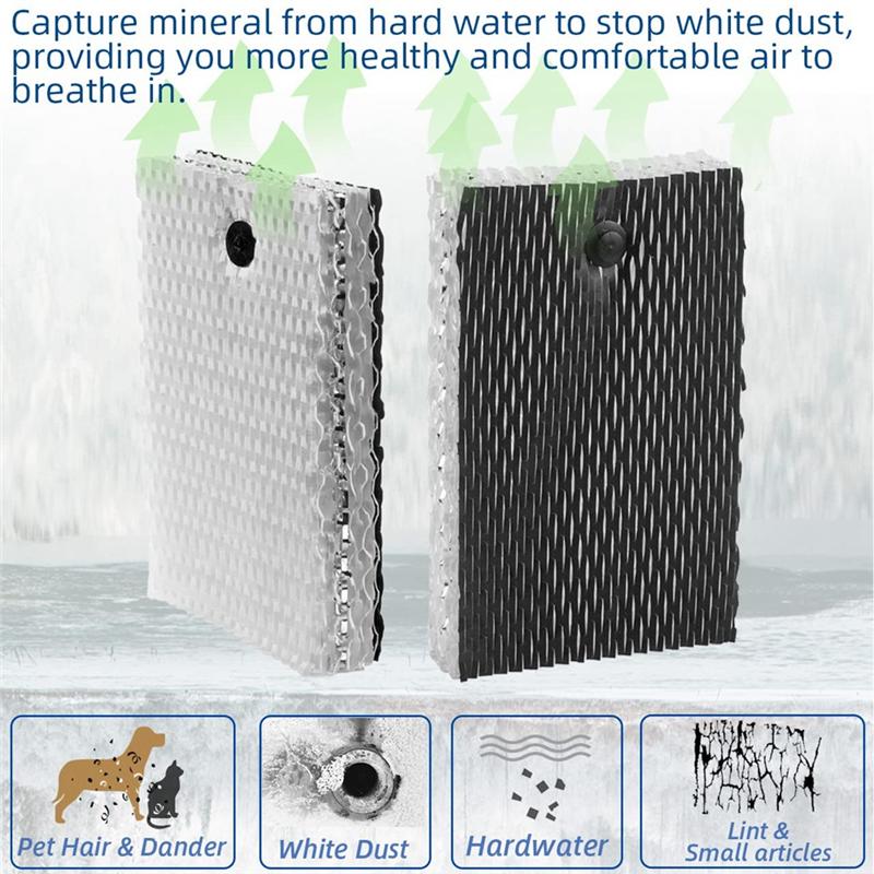 HWF100 Humidifier Wick Filter E Replacements for Holmes HWF100-UC3 Bionaire BWF100 Humidifiers - 4 Pack