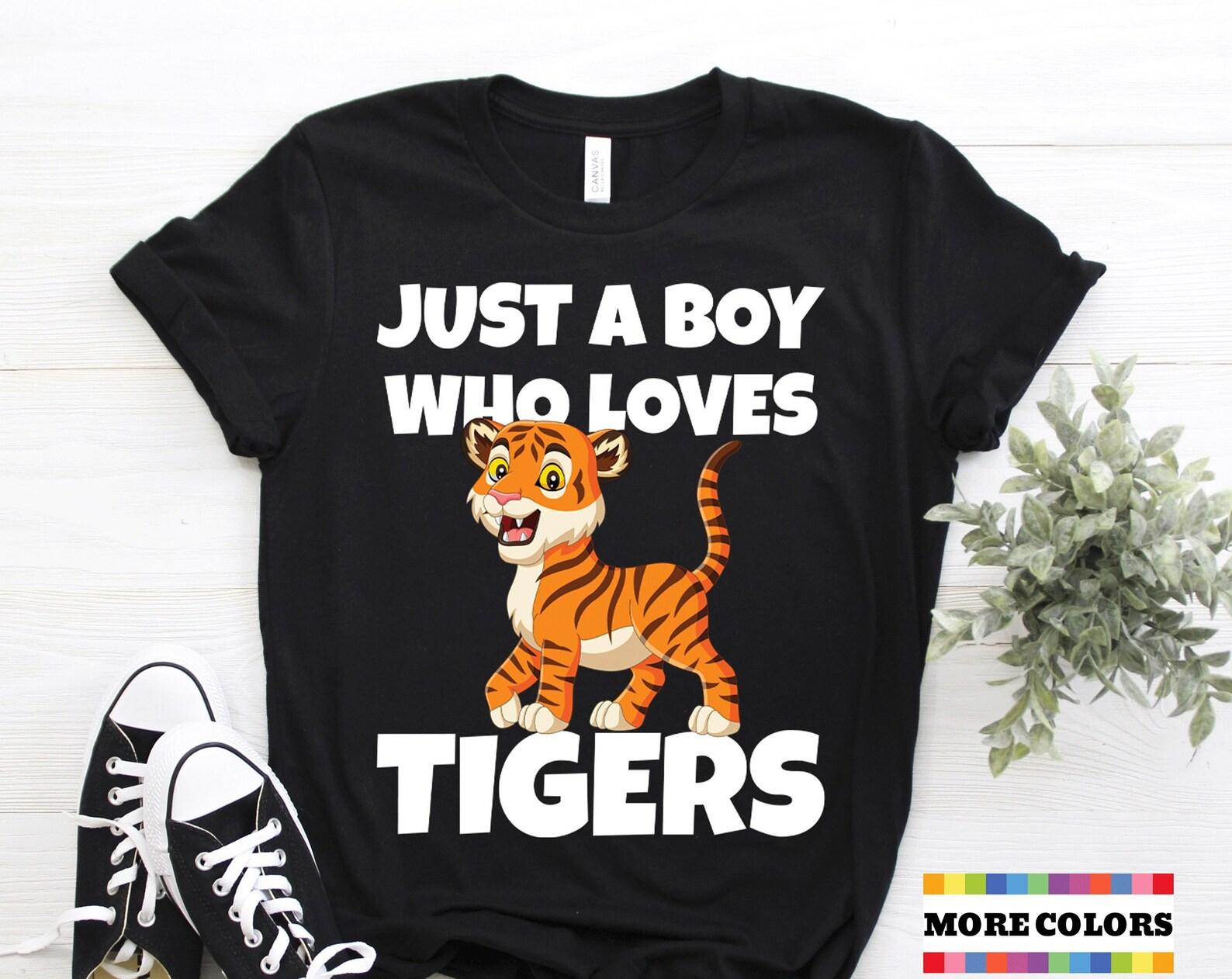 Who Loves Tigers T-shirt, Cute Tiger Lover Birthday Gift Tshirt, Cool Baby Siberian Zoo Animals Party Costume Present Tee Shirts 100