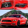 Carbon Fiber Front Fog Light Lamp Cover Eyebrow Trim For Ford Mustang 2015-2017