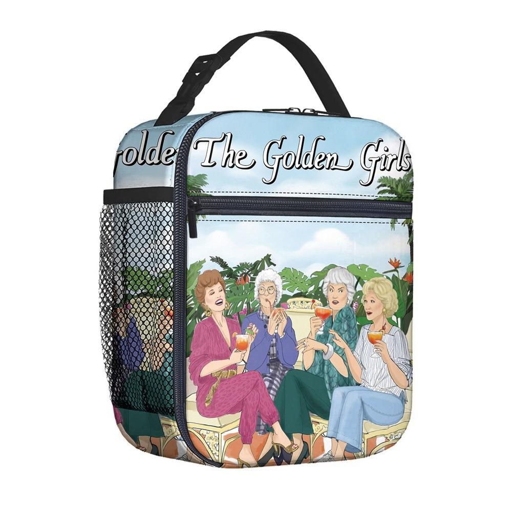 Borsa per Pasto Portatile Borsa Quadrata per Pasto Completamente Stampata Borsa per il Pranzo dei Bambini Borsa per Picnic della Scuola Elementare