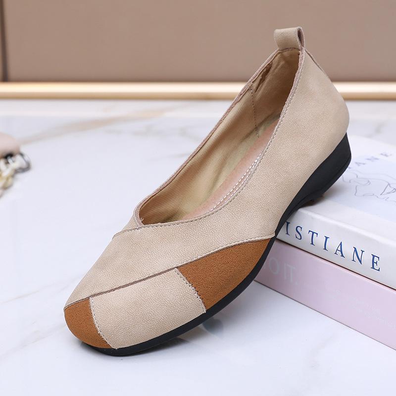 

Туфли женские 2025 весна новые нескользящие на мягкой подошве женские одинарные туфли с мелким вырезом на плоской подошве на одном педале повседневные универсальные ленивые туфли 41