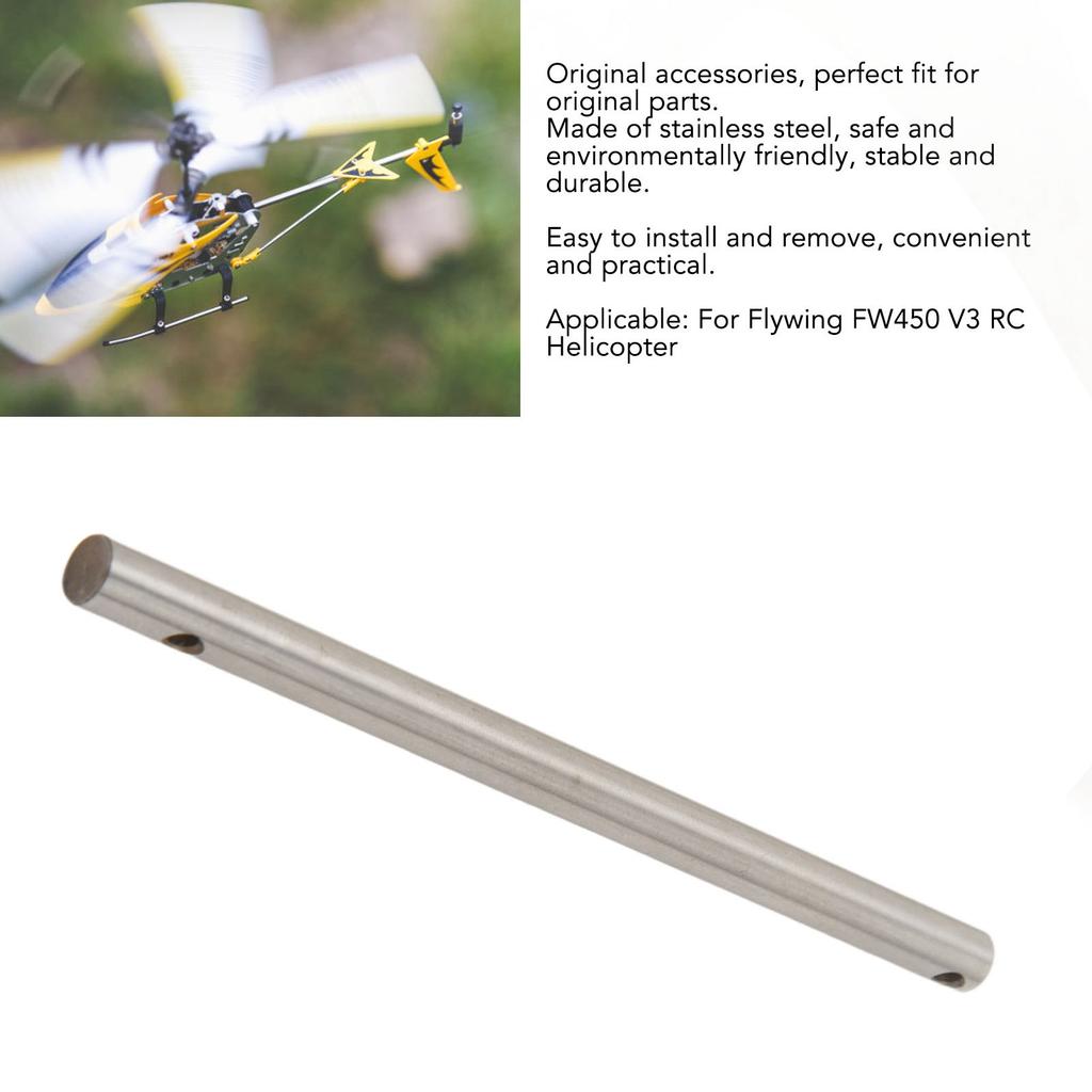 Helicopter Parts Main Shaft Original Parts Stainless Steel RC Helicopter Main Spindle for Flywing FW450 V3