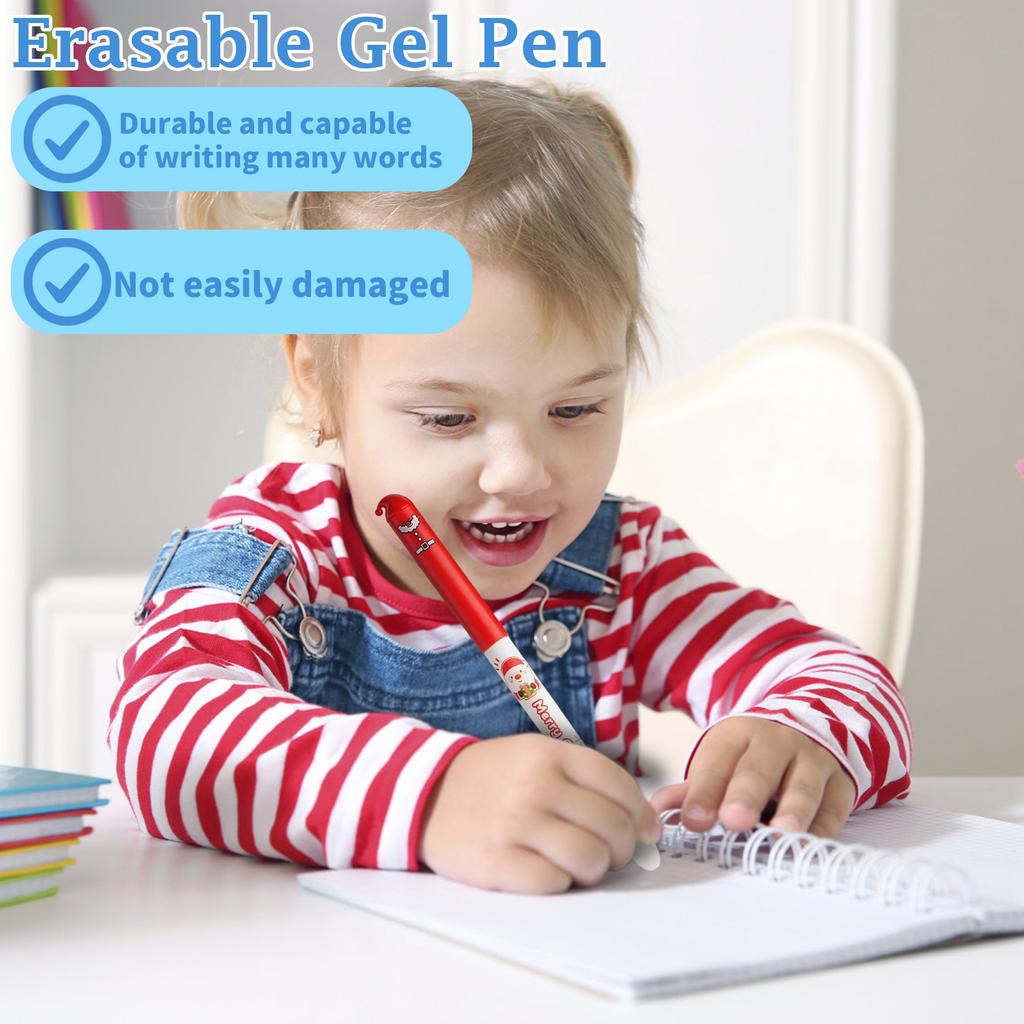 Christmas Edition Erasable Pen - Stylish Friction Erasable Pen for Students, 3ml