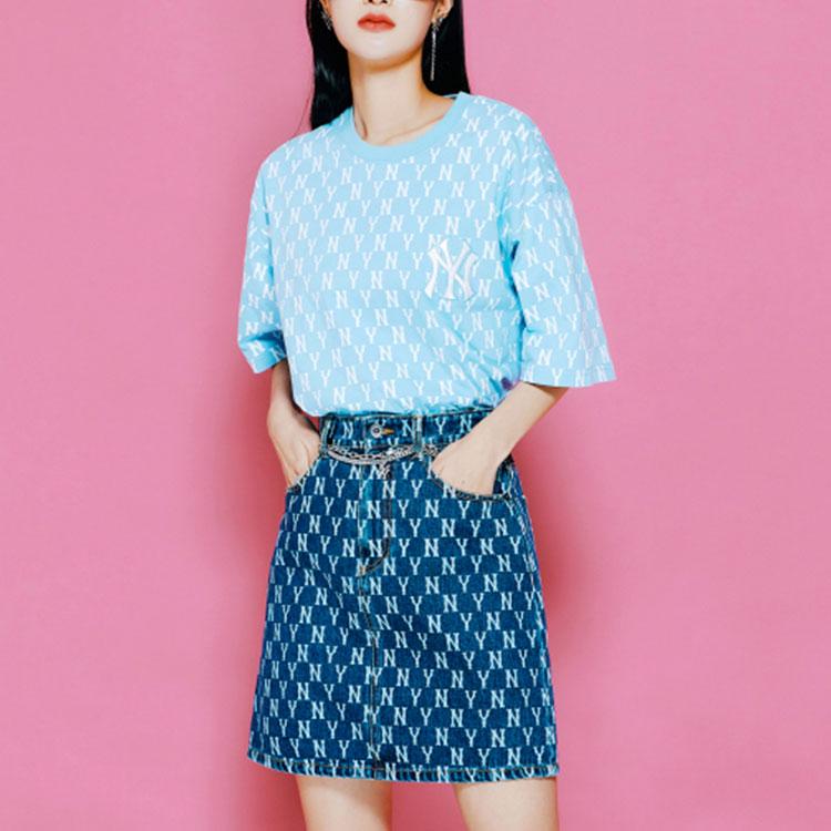 New MLB New York Yankees T Shirts Unisex Blue 3ATSM1023-50BLL