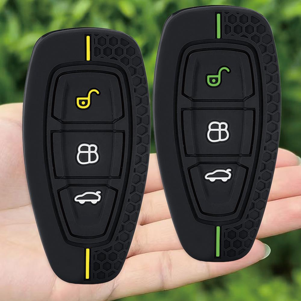 Car Key Pack For Ford St Line Fiesta Focus Mondeo Ecosport Kuga Puma Edge Escape Silicone Car Key Fob Case Accessories