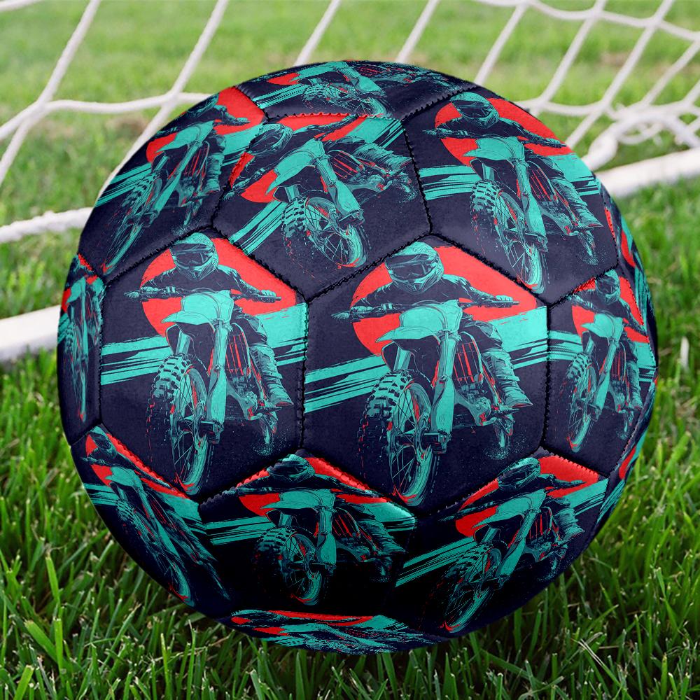 Off Road Motorcycles Theme Size 5 Soccer Ball, Suitable for Both Indoor and Outdoor Matches, a Gift Suitable for Everyone.