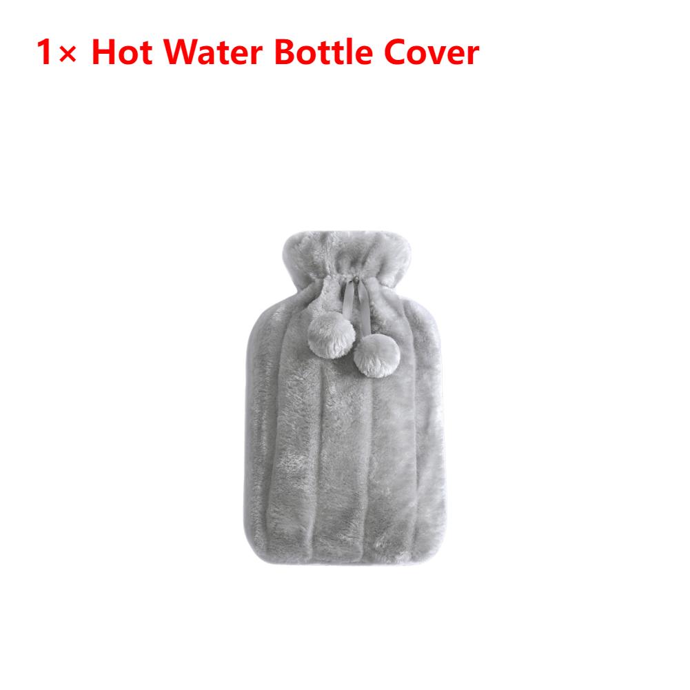 2000ml Large Hot Water Bag Electric Water Bag Hot Water Bottle Plush Hand Hot Pack Cover Reusable Big Hand Warmer Water Bottle