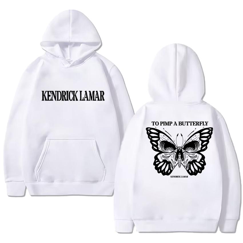 Rapper Kendrick Lamar To Pimp a Butterfly Double Sided Print Hoodie Men Women Vintage Hip Hop Streetwear Unisex Fleece Pullovers