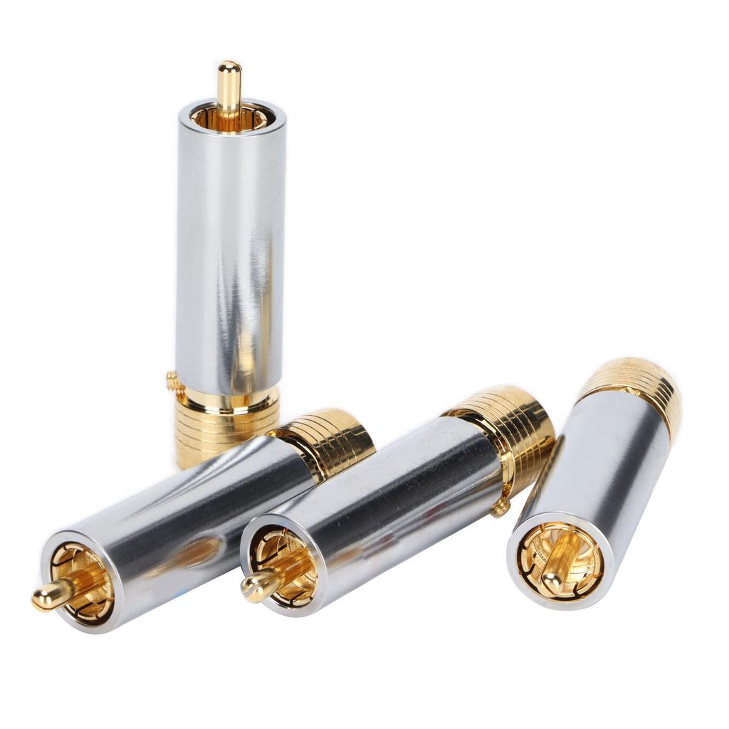 4 Stück PreffairCelsiusR1722 Stecker Vergoldet Selbstverriegelnd Lötlos Stecker