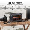 Flashfish E103 300W Portable Power Station, 179.2Wh LiFePO4 Battery, Fast AC Recharge