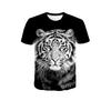 Summer Tiger 3D Printed T-Shirt Street Clothing Animal Men Fashion Oversized Sleeves T-Shirt O-Neck T-Shirt T-Shirt